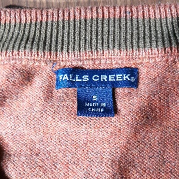 Falls Creek Falls Creek Sweater Long Sleeve 100% Cotton Rust New - Picture 5 of 5